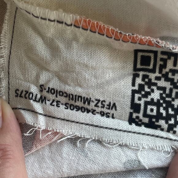 Dog Print Shirt Womens Small Colorful Button Down Oversized Long Sleeve Cute Art - Picture 7 of 7